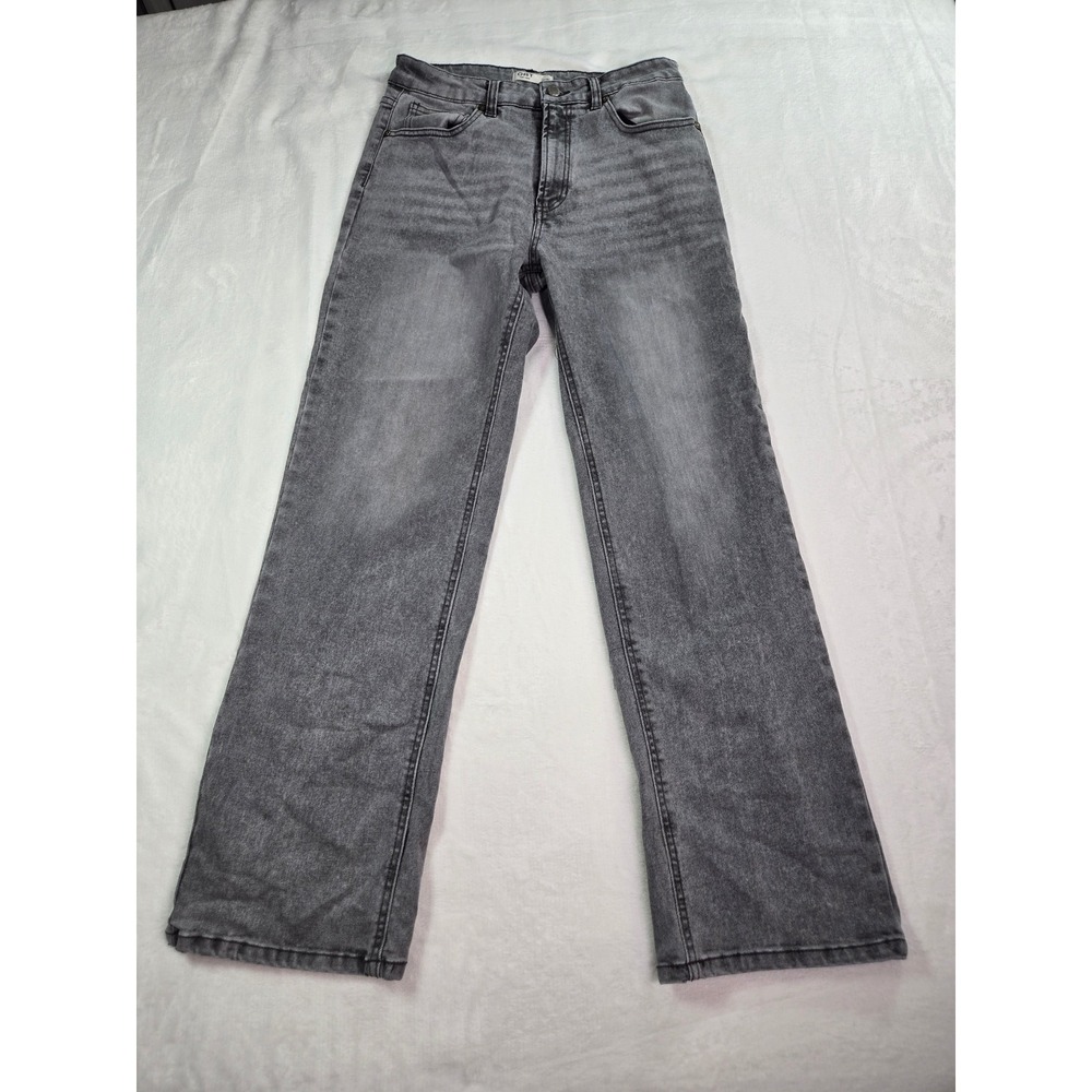 OAT New York Womens Grey Straight Leg Stretch Jeans Size 6/28‎ High Rise